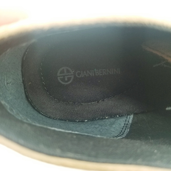 Giani Bernini Brown Tan Leather Suede Ankle Heeled Booties - size 9 - Picture 5 of 16